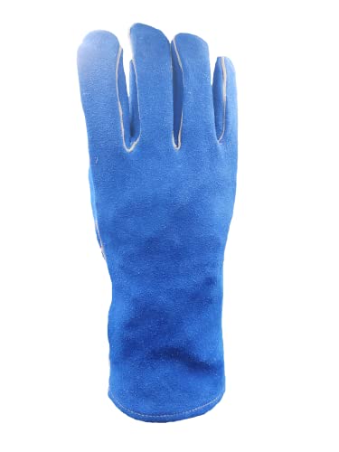 par de guantes azules resistentes al calor, guantes azules para