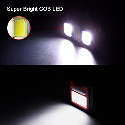 Paquete de 4 linternas LED de seguridad de 11 pulgadas con conos, varita de  estacionamiento LED roja con correa de muñeca y clip lateral para