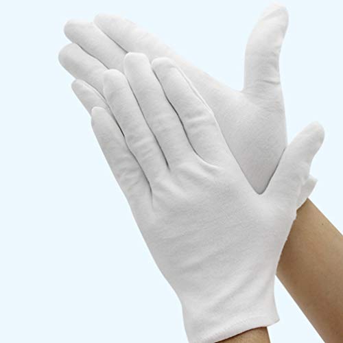 guantes blancos de trabajo para portero, formales, para esmoquin o uniforme  de policía, para hombre y para mujer.