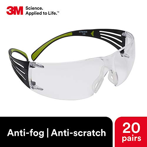 MAGID z87 - Gafas de seguridad antivaho con patilla de trinquete, lente  transparente (12 pares)