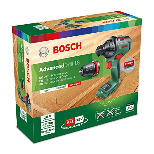 Bosch Home and Garden UniversalDrill - taladro y atornillador a batería, 18  V (sin batería, sistema de 18 V, en caja de cartón) : : Bricolaje  y herramientas