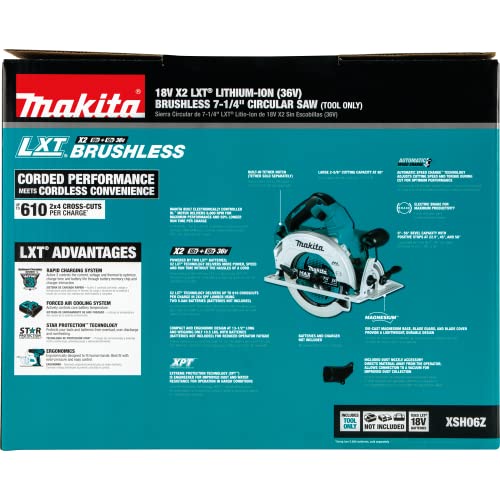 Makita XSH06Z 18V X2 LXT Lithium-Ion (36V) Brushless Cordless 7-1/4” C ...