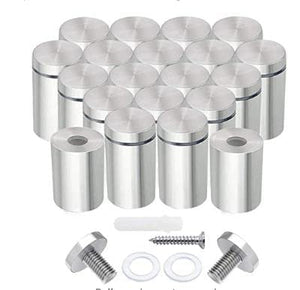 Tornillos de acero inoxidable, 40 tornillos de soporte de pared de 1/2 x 1 pulgada, accesorios de montaje para marco de fotos acrílico, kit de tornillos publicitarios