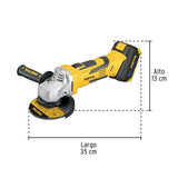 Pretul ESMI-20P, Esmeriladora angular inalámbrica 4-1/2", 20 V con 1 batería de 4 Ah