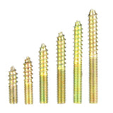 Walfront 110PCS M4 Tornillos de doble extremo, Tornillos Roscados de Doble Acabado En Madera Conector Conector Hanger Bolt 4 * 16/20/25/30/35/40mm tornillo para carpintería de madera