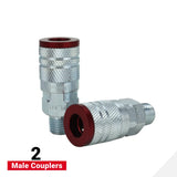 ColorFit by Milton - Kit de acoplador y enchufe - (estilo M, rojo) - 1/4" NPT, (14 piezas) - S-314MKIT