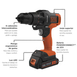 BLACK+DECKER Juego de Herramientas MATRIX 6 Piezas MTX20K6A-B3 + Mesa de Trabajo Multiusos WM125