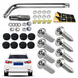 Yuxun - Juego de tornillos antirrobo, tornillos antirrobo, tornillos de placa de coche, accesorios de montaje de acero inoxidable, tornillos de etiqueta de coche, kit de tornillos de fijación de placa