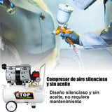 SEASKY Compresor de aire 18L-110V Compresor Libre de Aceite Parada Automática，Compresor para Dental, Compresor de Aire para Pintar Ruido Bajo para Adecuado para Inflado de Neumáticos