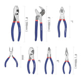 Workpro 7-piece Pliers Set (8" Groove Joint Pliers, 6" Long Nose, 6" Slip Joint, 7" Linesman, 8" Slip Joint)