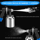 SPOWAY Pistola para Pintar,700W Pulverizador de Pintura,800ml Compresor de Aire para Pintar,3 Modos de Pulverización,para Pintura de Automotriz,Casas, Paredes, Cercas(Azul)