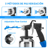 SPOWAY Pistola para Pintar,700W Pulverizador de Pintura,800ml Compresor de Aire para Pintar,3 Modos de Pulverización,para Pintura de Automotriz,Casas, Paredes, Cercas(Azul)