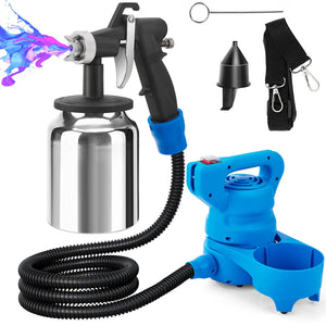 SPOWAY Pistola para Pintar,700W Pulverizador de Pintura,800ml Compresor de Aire para Pintar,3 Modos de Pulverización,para Pintura de Automotriz,Casas, Paredes, Cercas(Azul)