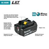 Makita BL1850BDC2 18V LXT® batería de Iones de Litio y Cargador rápido óptimo (5.0Ah)