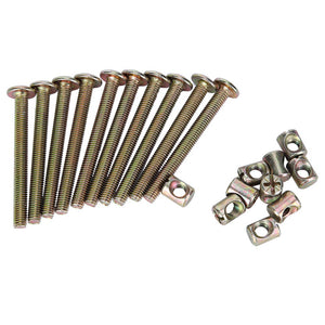 Kit de Tuercas de Pernos M6,10 Piezas Pernos para Muebles de Acero Al Carbono,Juego de Tuercas y Tornillos Hexagonales, Tornillos de Acero Al Carbono Galvanizado y Sujetador