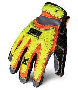 Ironclad EXO-HZI-02-S Hi-Viz Impact Gloves, Small