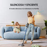 Greenote aspiradora inalambrica, 22000 Pa aspiradora de Mano 4 en 1, 200 W aspiradoras potentes con LED, Vacuum Cleaner de función de autoportante, Cepillo para Suelos Duros/pelos de Mascotas