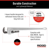 RIDGID 31110 Model 836 Aluminum Straight Pipe Wrench, 36-inch Plumbing Wrench