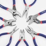 Workpro 7-piece Pliers Set (8" Groove Joint Pliers, 6" Long Nose, 6" Slip Joint, 7" Linesman, 8" Slip Joint)