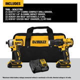 DEWALT - Kit combinado de herramientas eléctricas de 20 V MAX, juego de herramientas eléctricas inalámbricas, 2 herramientas con 2 baterías y cargador incluido (DCK277D2)