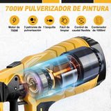 Pistola de Pintura, Pistola para Pintar Inalámbrico, Pistola de Pintura Eléctrica con 2 Batería de Recargable Pistola de Pintura de Alta Potencia para Hogar,Pintura de auto,Muebles,Valla,Paredes,etc