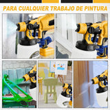 Pistola de Pintura, Pistola para Pintar Inalámbrico, Pistola de Pintura Eléctrica con 2 Batería de Recargable Pistola de Pintura de Alta Potencia para Hogar,Pintura de auto,Muebles,Valla,Paredes,etc