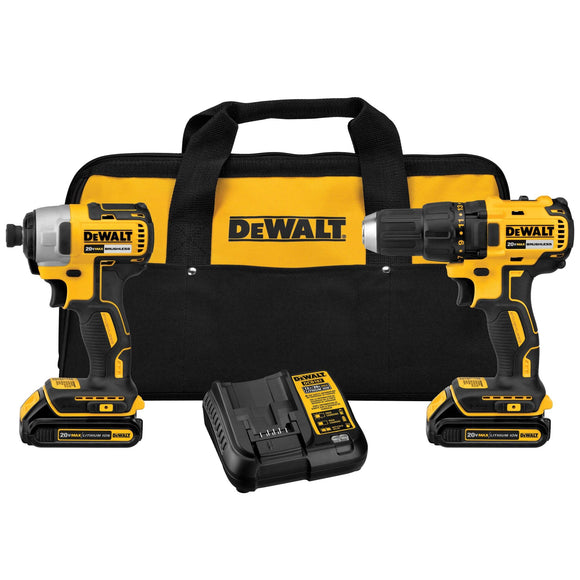 DEWALT - Kit combinado de herramientas eléctricas de 20 V MAX, juego de herramientas eléctricas inalámbricas, 2 herramientas con 2 baterías y cargador incluido (DCK277D2)