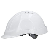 Casco de Seguridad, Casco de Seguridad Anti-rotura con Ventilación ABS para Exteriores, Tipo M para Ingeniería de Obras, Construcción de Ferrocarriles, Color Blanco