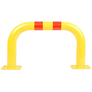 Bolardos de Seguridad en Forma de U para Barreras de Estacionamiento en Garajes de Entrada Postes de Seguridad con Cinta Reflectante Columna de Advertencia de tráfico (Color : Yellow, Size : 33x66cm)