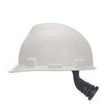 MSA 10204776 Hydro Dip V-Gard Gorra de seguridad con suspensión Fas-Trac III trinquete | Carcasa de polietileno, correas de corona autoajustables – Tamaño estándar en carbono plateado