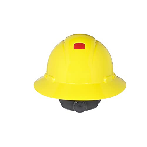 3M Sombrero duro de ala completa H-802V-UV, suspensión amarilla de trinquete de 4 puntos, ventilado, con Uvicator