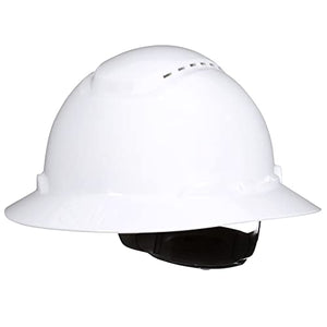 Casco de seguridad 3M SecureFit H-801SFV-UV, blanco, con ventilación de ala completa con sensor Uvicator, suspensión de trinquete de difusión de presión de 4 puntos, ANSI Z87.1