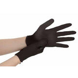 Guantes De Nitrilo Negro Libre de Latex Sin Polvo deshechable resistente antiadherente uso industrial alto rendimiento ideal para cocinar pack de 100 piezas (Medium)