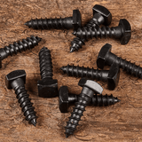 Tornillos rústicos de cabeza cuadrada de 3/8 pulgadas. x 1-1/2 pulgadas. 50 tornillos de óxido negro de Makers Bolt para proyectos antiguos y restauración de carpintería