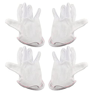 Othmro Guantes antiestáticos blancos con diseño de rayas de dedo completo antiestático, 8 pares