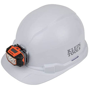 Klein Tools 60100 - Gorro duro, estilo tapa sin ventilación, acolchada, autoabsorbente y resistente al olor, probado hasta 20 kV, color blanco