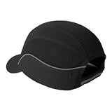 Gorra de béisbol de seguridad, ligera, de seguridad, protección de la cabeza, transpirable, gorra de protección de la cabeza (M18109H-negro-ala corta)