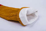 Guantes de soldadura de cuero, guantes de soldadura, guantes de soldador de cuero ignífugo, guantes de soldadura de palo calor, para soldador tiig, horno, chimenea y más, camping, estufa, barbacoa