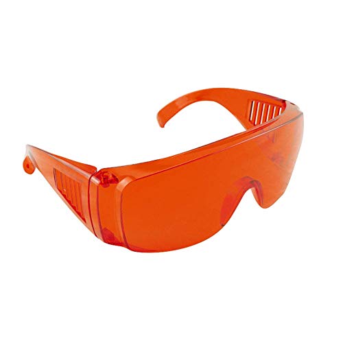 FveBzem Gafas de seguridad para laboratorio dental para blanquear los dientes, gafas de seguridad antivaho, gafas de seguridad con protección LED, perfectas para construcción, disparo, trabajo de laboratorio