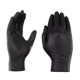 GLOVEWORKS GPNB42100BX2 - Guantes industriales de nitrilo negro, 5 mil, tamaño pequeño, sin látex, sin polvo, texturizados, desechables, aptos para alimentos, caja de 100 unidades (2 unidades)