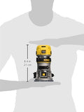 DEWALT Max DWP611 1.25 HP Fresadora Compacta de Velocidad Variable y Par de Torsión, 1.25 Hp con Luz LED