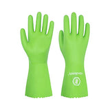 HANDLANDY Guantes resistentes a los productos químicos, reutilizables, de nitrilo, resistentes, de seguridad, industrial, para el trabajo, jardinería, limpieza (pequeño, 1 par verde)