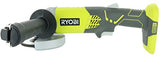 Ryobi P421 6500 RPM 4 1/2 pulgada 18 Voltios Uno + Amoladora angular alimentada por ion litio (batería no incluida, solo herramienta eléctrica)