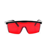 Huepar GL01R - Gafas de seguridad con láser rojo - Gafas de protección ocular para nivel láser rojo, herramientas láser rotativas y multilínea - Gafas con templo ajustable (caja protectora incluida)