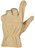 Klein Tools 40022 Guantes de trabajo de piel de vaca, grandes