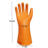 Guantes de goma con aislamiento eléctrico, clase 2, electricista, alto voltaje, 20 KV, guantes de trabajo de protección de seguridad, aislantes, para hombre y mujer