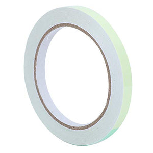 Cinta luminosa de 10 mm x 10 m, cinta adhesiva luminosa verde de alto brillo, cinta luminiscente verde fotoluminiscente impermeable extraíble, rollo de emergencia luminiscente Marcadores de salida de