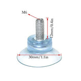 30 unidades con tornillo M6 transparente ventosa de plástico sin ganchos, para mesa de cristal