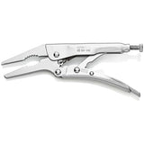 KNIPEX - 41 34 165 Cuchillos Herramientas LP - 4134165 Alicates de agarre de 6-1/4 pulgadas con mandíbula larga y estrecha, niquelado