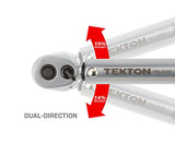 TEKTON TRQ21101 - Llave dinamométrica de doble dirección de 1/4 pulgadas (10-150 pulgadas)